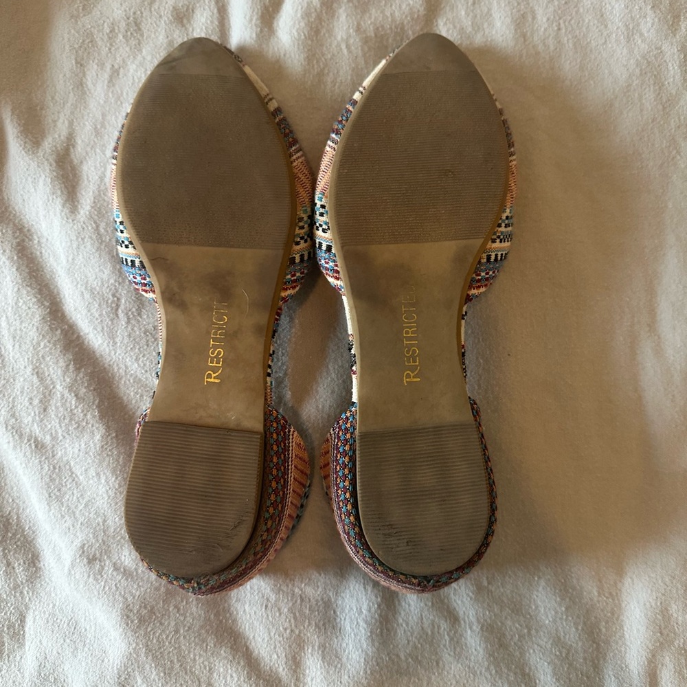 Women's Multicolor Patterned Flats - Picture 2 of 2